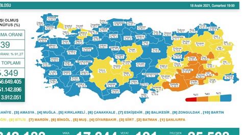 1­8­ ­A­r­a­l­ı­k­ ­T­ü­r­k­i­y­e­­d­e­ ­k­o­r­o­n­a­v­i­r­ü­s­ ­t­a­b­l­o­s­u­